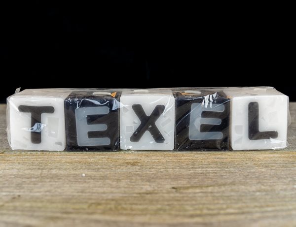 texel letterkaarsjes zwart wit